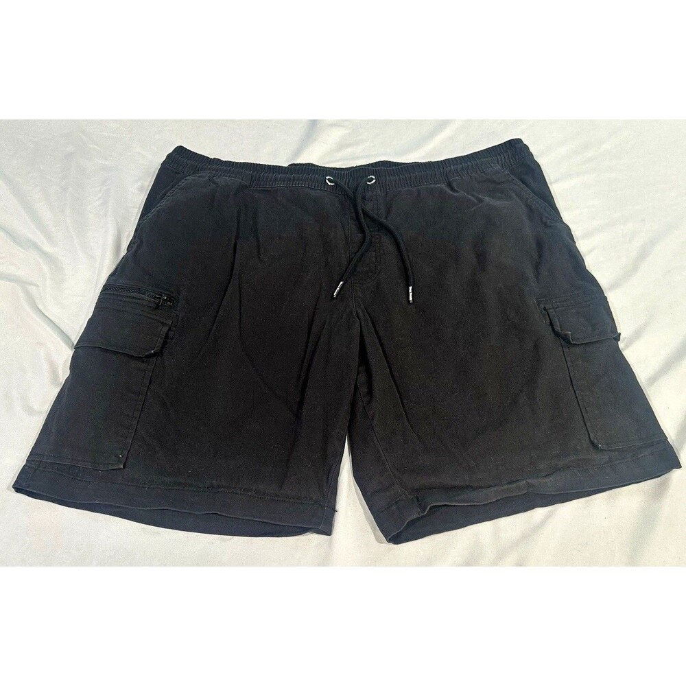 Snoop Dogg Doggy Style Men’s 3XL Black Cargo Shorts Drawstring Zipper Pockets
